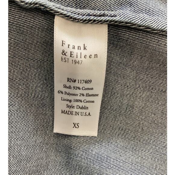 Frank & Eileen Dublin 1977 Wash Blue Italian Performance Denim Blazer Size XS - Picture 14 of 15